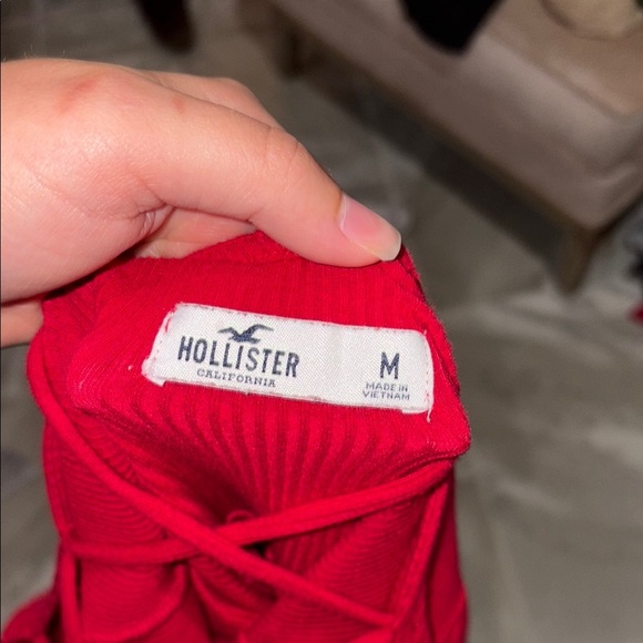 Hollister Red Fit and Flare Backless Dress - Picture 4 of 4